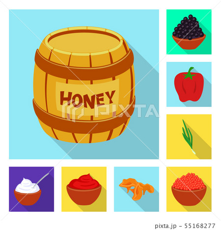 Isolated object of taste and product icon. Collection of taste and cooking stock symbol for web. 55168277