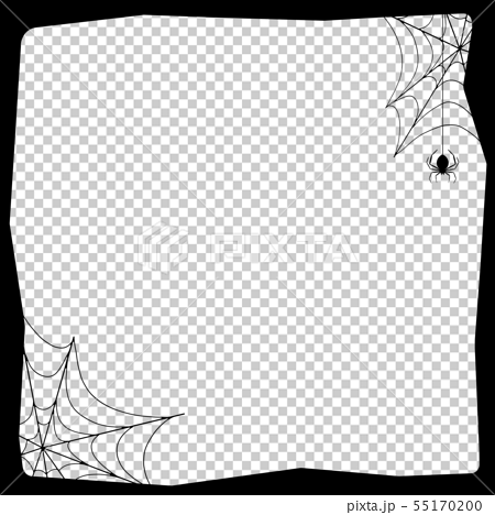 背景 ハロウィン 蜘蛛の巣 フレームのイラスト素材