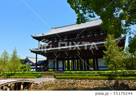 東福寺 三門と思遠池 55170244