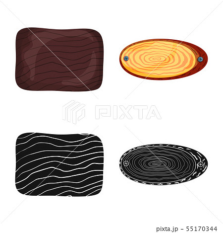 Isolated object of raw and forest symbol. Collection of raw and hardwood vector icon for stock. 55170344