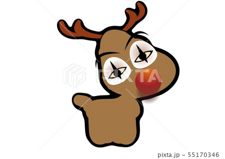 Funny Reindeer on white background.illustration. Funny Reindeer on white background.illustration. 55170346