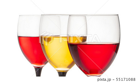 white and red wine in glasses white and red wine in glasses 55171088