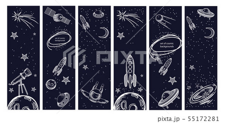 A set of banners on space themes. Educational concept. 55172281