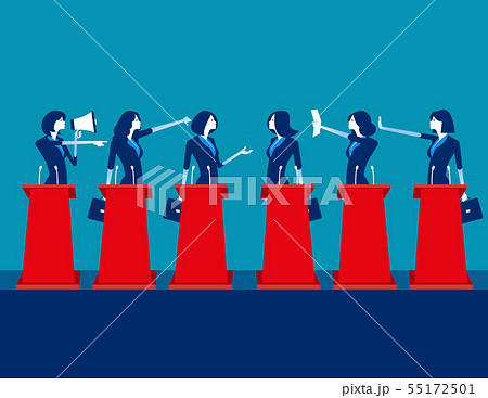 Politicians participating in political debate. 55172501