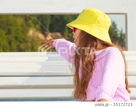 Portrait of girl outdoor in summer time. Portrait of girl outdoor in summer time. 55172723