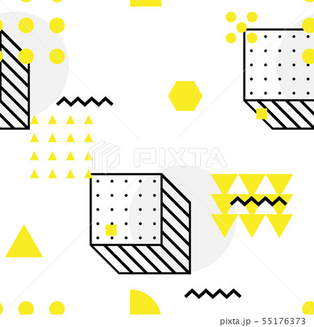 Seamless geometric pattern with geometrical shapes 55176373