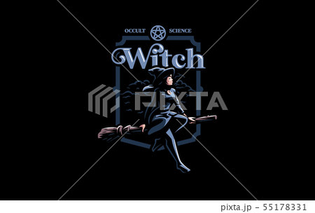 A witch in a witch's hat. 55178331