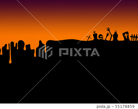 背景-秋-ハロウィン-オレンジ 55178859