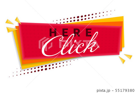 Click Here Banner Template Design. Vector Illustration. Click Here Banner Template Design. Vector Illustration. 55179380