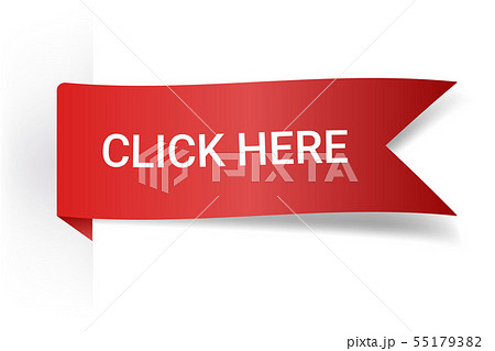 Click Here Realistic Detailed Curved Paper Banner. Ribbons With Space For Text. Isolated On White 55179382