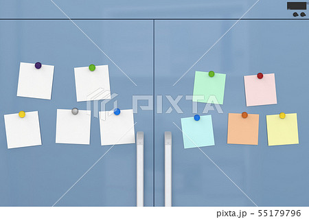 empty notes with fridge magnets 55179796