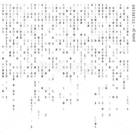 Binary falling numbers like matrix.  0,1 digits on 55180169