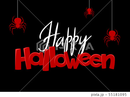 Background with black widow spiders. 55181095