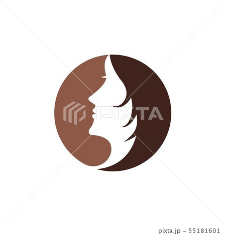 Woman face silhouette Woman face silhouette 55181601