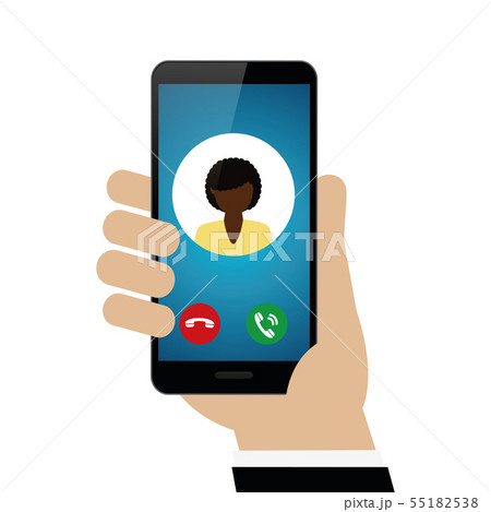 person calling with smartphone avatar person calling with smartphone avatar 55182538