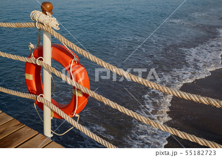 On the beach there is a rescue tool On the beach there is a rescue tool 55182723