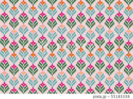 Tribal flower seamless pattern, ethnic style 55183338