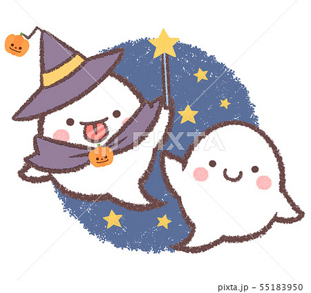 ハロウィンダブルおばけ-夜空 ハロウィンダブルおばけ-夜空 55183950