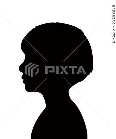 A Child Head Silhouette Vectorのイラスト素材