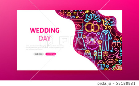 Wedding Day Neon Landing Page 55188931