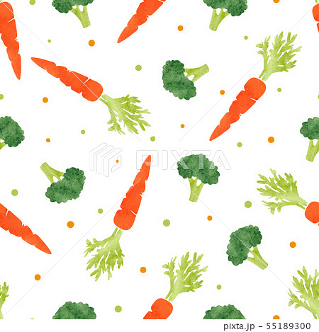 Seamless watercolor vegetables pattern Seamless watercolor vegetables pattern 55189300