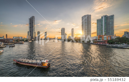 Chao Phraya River in Bangkok, Thailand 55189432