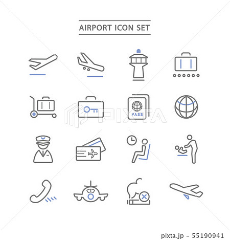 AIRPORT ICON SET 55190941