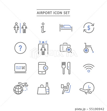 AIRPORT ICON SET 55190942