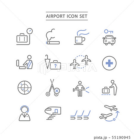 AIRPORT ICON SET 55190945