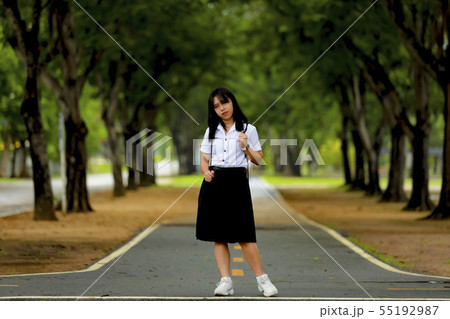 Portrait Of Female Teenage University student 55192987