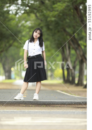Portrait Of Female Teenage University student 55192995