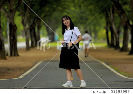 Portrait Of Female Teenage University student 55192997