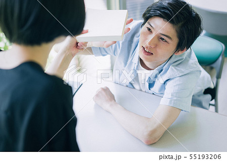 男女　大学生　勉強　撮影協力：恵泉女学園大学 55193206