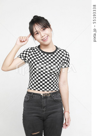 portrait of teenagers asian girl on white portrait of teenagers asian girl on white 55193338