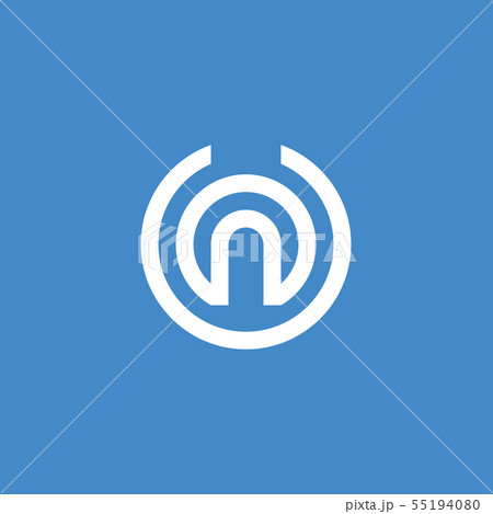 letter U, N logo icon. Abstract alphabet sign 55194080