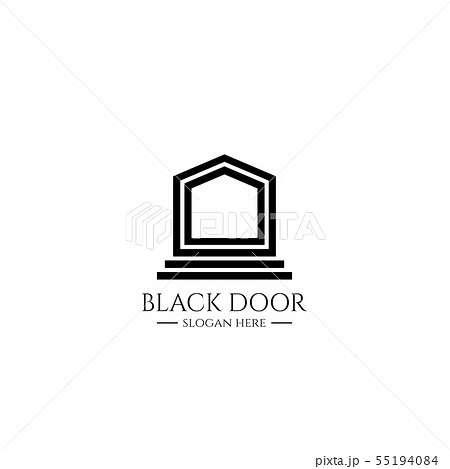 entrance door logo for home or real estate. letter entrance door logo for home or real estate. letter 55194084