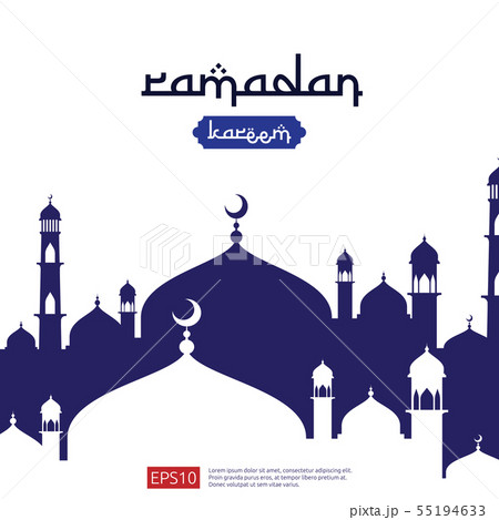 Ramadan Kareem islamic greeting design with dome Ramadan Kareem islamic greeting design with dome 55194633