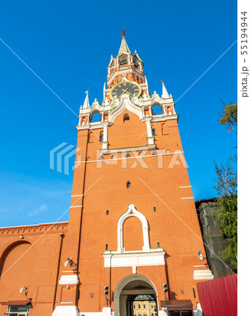 Spasskaya tower in Kremlin, Moscow, Russia 55194944
