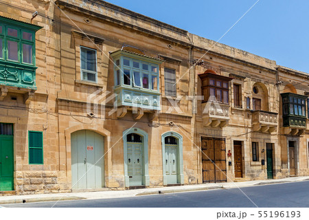 Malta architecture, facade of a house Malta architecture, facade of a house 55196193