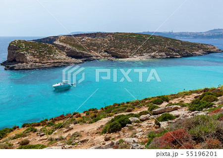 Pure crystal water of Blue Lagoon on Malta Pure crystal water of Blue Lagoon on Malta 55196201
