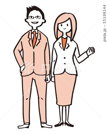 若い男女のビジネスマン 55199144