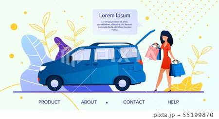 Online Shop, Retail Company Flat Vector Website 55199870