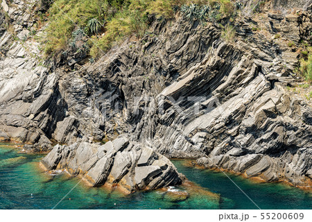 Cliff and Mediterranean Sea - Vernazza Liguria Cliff and Mediterranean Sea - Vernazza Liguria 55200609