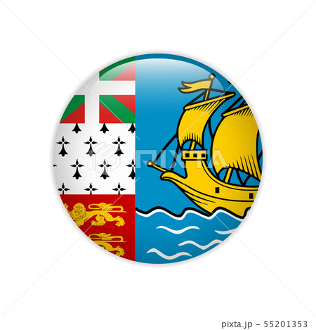 Flag of Saint-Pierre and Miquelon button Flag of Saint-Pierre and Miquelon button 55201353