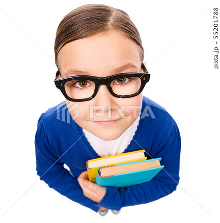 Portrait of a funny little girl Portrait of a funny little girl 55201788
