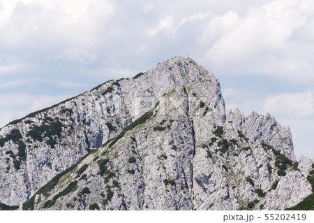 Unrecognizable people on Grosser Donnerkogel 55202419