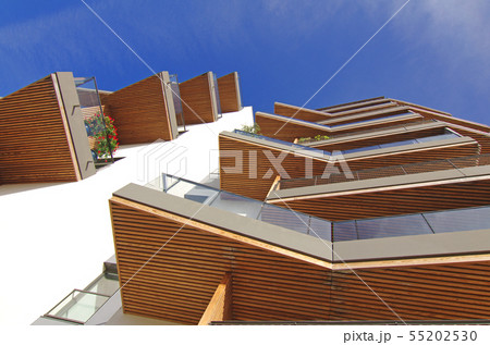 Facade of a modern apartment building. France Facade of a modern apartment building. France 55202530