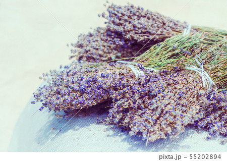 Lavender bunches on background. 55202894