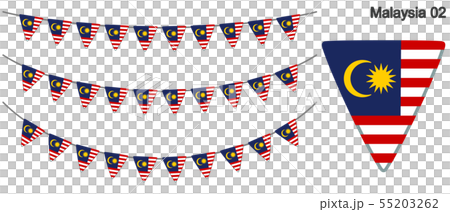 Garrand of Malaysia flag vector data (bunting... - Stock Illustration ...