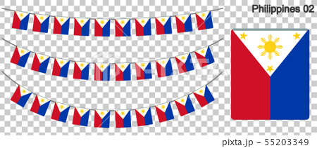 Garland Of The Philippines Flag Vector Data Stock Illustration